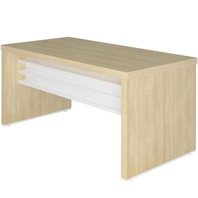 Mesa Para Escritório E Home Office Atria Executiva 158 Cm A02 Carvalho Branco - Lyam Decor