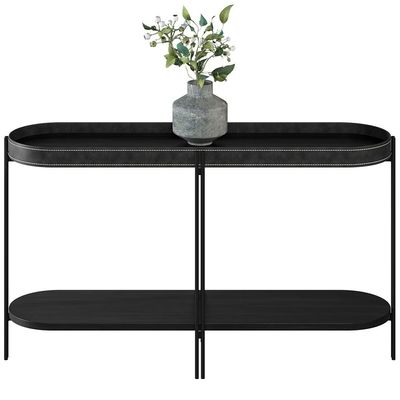 Aparador Decorativo Industrial Para Sala de Estar Jantar Sintético Nord L05 Preto - Lyam Decor