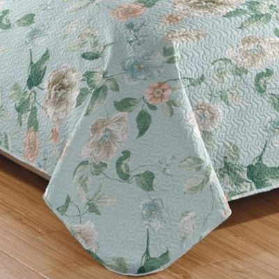 Kit Cobre Leito Colcha Casa Scarpa Mix Queen Estampado Dupla Face Floral 3 Peças - Marli