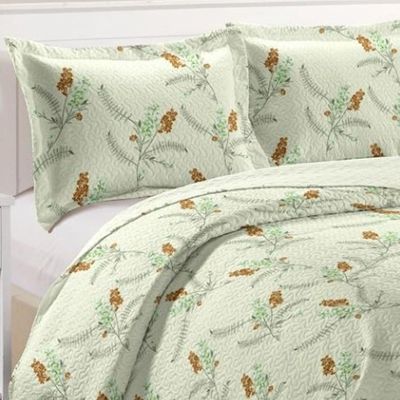 Kit Cobre Leito Colcha Casa Scarpa Mix Queen Estampado Dupla Face Floral 3 Peças - Isamara