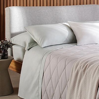 Jogo Cama King 4pcs 180 fios Basic Percalle Verde Buddemeyer