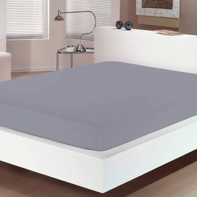 Lencol Avulso Casal com Elastico Malha Image Cinza Bouton