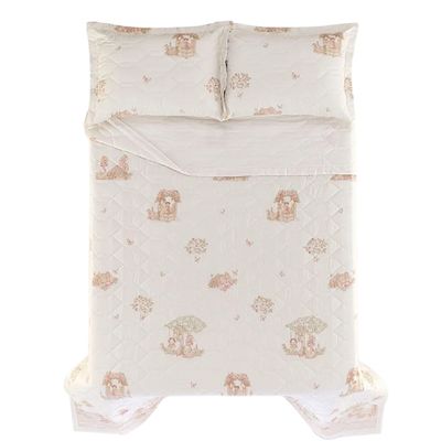 Colcha Casal Infantil Algodão 200 Fios Jardim Karsten