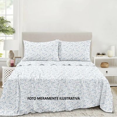 Jogo Cama Solteiro 3 Pc Toque de Seda Primavera Jolitex