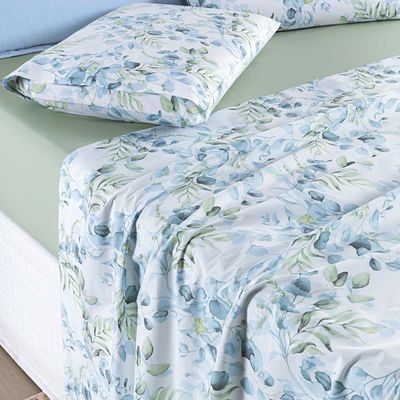 Jogo Cama Lençol Maris King Percalle 200 Fios Estampado 4 Peças Forest Verde