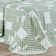 Kit Cobre Leito Colcha Belle King Estampado Dupla Face 400 Fios 3 Peças Quadriculado Verde