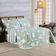 Kit Cobre Leito Colcha Belle Queen Estampado Dupla Face 400 Fios 3 Peças Quadriculado Verde