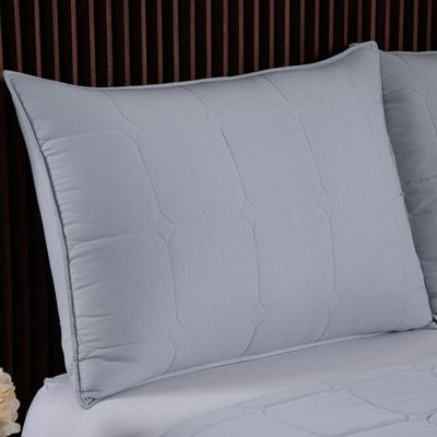 Kit Cobre Leito Colcha Speciale King Matelado Toque Acetinado 400 Fios 3 Peças Cinza