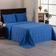 Kit Cobre Leito Colcha Speciale King Matelado Toque Acetinado 400 Fios 3 Peças Azul Royal