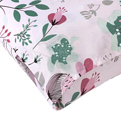 Jogo Cama Lençol Celi King Micropercal Estampado 200 Fios 4 Peças Bothanica Floral Rosa