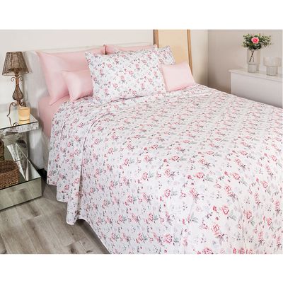 Jogo de Cama Duplo Casal 4 Peças 140 Fios 250x220cm Catarina Realce Premium - Sultan