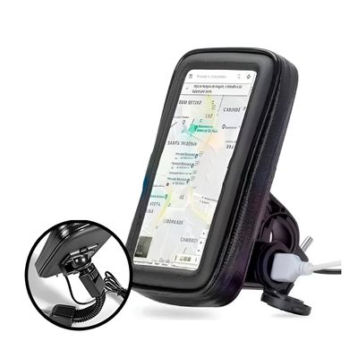 Suporte Capa Case Protetora com Carregador Celular - Fixação Segura 360° para Bicicleta e Moto