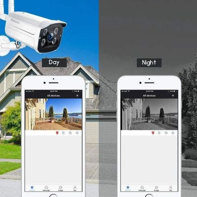 Câmera de segurança HD 1080P impermeável WiFi externa com áudio, infravermelho e grava em nuvem