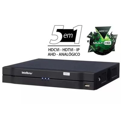 Kit Cftv Monitoramento 6 Câmeras de Segurança hd Dvr 8Ch Intelbras c/hd