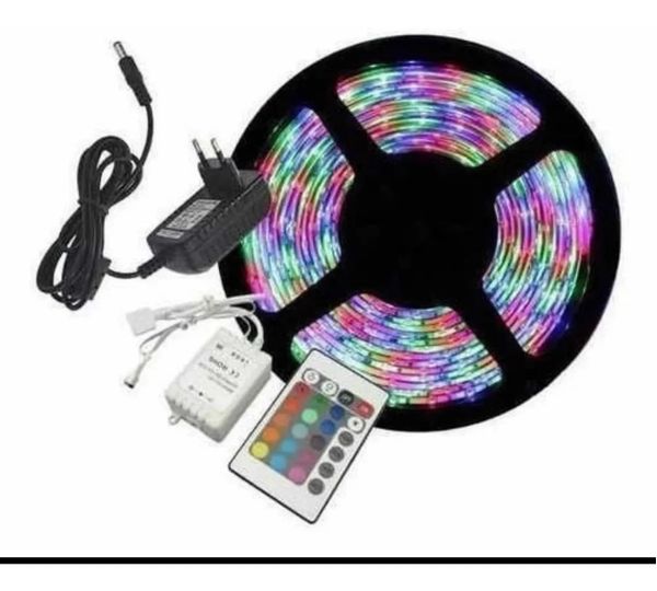 Fita Led 5m Ultra Rgb 5050 Prova D'agua + Controle + Fonte