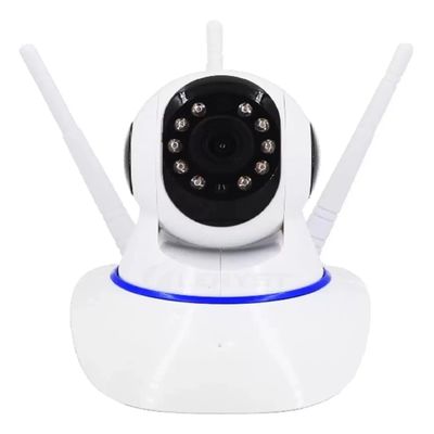 kit 2 Câmeras Robo Ip 3 Antena Wifi Wireles Hd Audio Visão Noturna