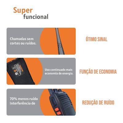 Kit 2 Radios Comunicadores Walk Talk Baofeng BF-777s