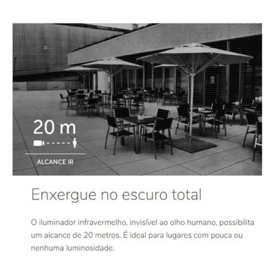 kit 2 Câmera de segurança Intelbras VHL 1220 D com resolução de 2MP visão noturna incluída branca