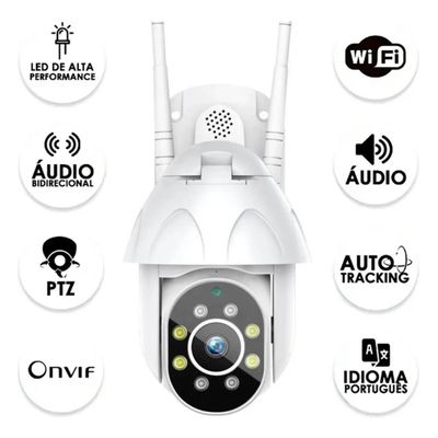 Camera Ip Ptz Wi-fi Onvif 2mp Auto Tracking