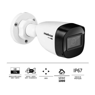 Câmera VHD 1130 B Intelbras HD 720p com Lente 2.8mm Visão Noturna 30m Grau de Proteção IP67