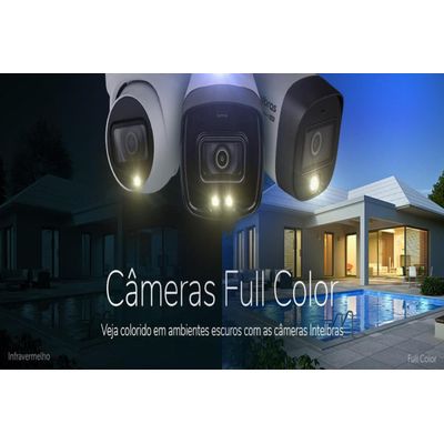 Kit 4 Câmeras Intelbras Fullcolor 1220 Dvr Intelbras mhdx 3008-C
