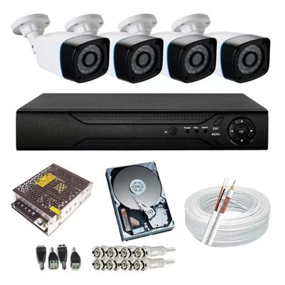 Kit 4 Camera de Segurança Residencial Full hd 2mp Acesso Internet P2p