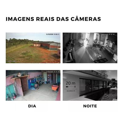Kit 4 Camera de Segurança Residencial Full hd 2mp Acesso Internet P2p