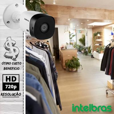 Kit Cftv Monitoramento 4 Cameras Intelbras 1120 Mhdx 1208 1t