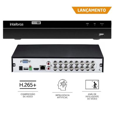 Kit 10 Câmeras Intelbras VHD 1220 B Full Color Bullet Full HD 1080p Multi HD IR 20m + Dvr MHDX 1216