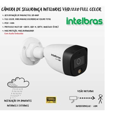 Kit Intelbras 16 Cameras Segurança  VHD 3220b+ Microfone Audio Full Color 1080p Dvr 3116c 2TB Purple