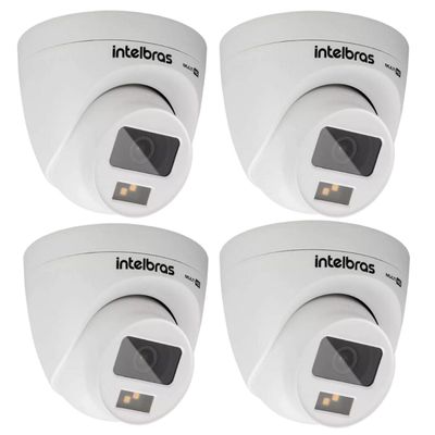 Kit 4 Câmeras de Segurança Intelbras Multi Hd 20m Vhd 1120 D Full Color Imagem Colorida Noite e Dia