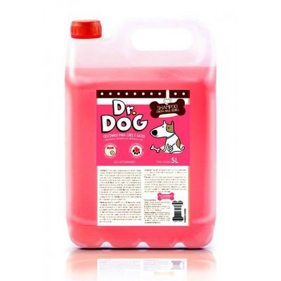 Kit Banho &amp; tosa Dr. Dog Cães e Gatos Premium Shampoo Neutro Hipoalergenico 5litros