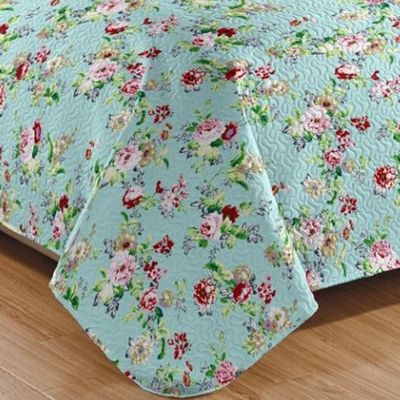 Kit Cobre Leito Colcha Casa Scarpa Mix Queen Estampado Dupla Face Floral 3 Peças - Luiza