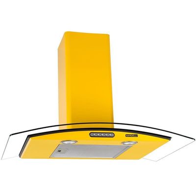 Coifa De Parede 80cm Vidro Curvo Slim Nardelli Yellow 110V