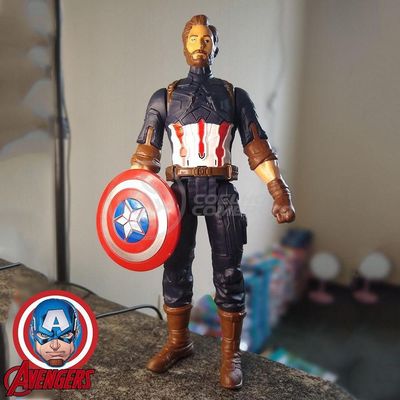 Brinquedo Boneco Vingadores Capitão America 29Cm