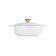PANELA SAUTEUSE LE CREUSET SIGNATURE 24CM COM PEGADOR DOURADO BRANCO 21198240101441
