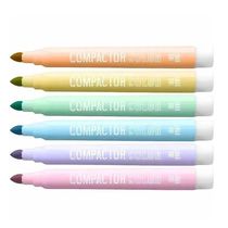 Canetinha Hidrográfica Color Pastel 164031 6 Cores - Compactor