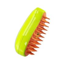 Escova Tira Pelo Vapor Pet Usb Recarregável Cão Gato Verde