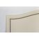 Cabeceira Casal Curva Luxo 140x60 Courino Off White - Tachas Fumê