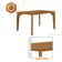Mesa Liz 120 Mdf Canto Copo E Com 4 Cadeiras Safira Turim 07 Naturalle