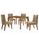 Mesa Liz 120 Mdf Canto Copo E Com 4 Cadeiras Safira Turim 07 Naturalle