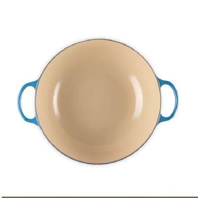 PANELA LE CREUSET MARMITA SIGNATURE GOURMET EM FERRO FUNDIDO 32CM AZURE BLUE 21114322202430