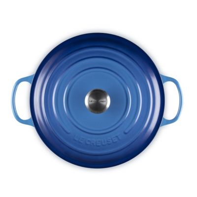 PANELA RISOTTO LE CREUSET SIGNATURE FERRO ESMALTADO 30CM AZURE BLUE 21179302202430