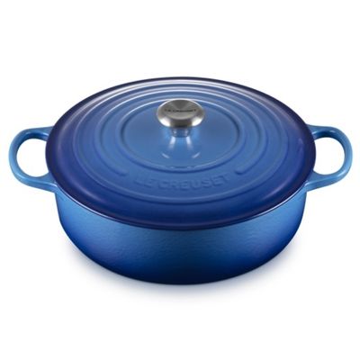 PANELA RISOTTO LE CREUSET SIGNATURE FERRO ESMALTADO 30CM AZURE BLUE 21179302202430