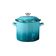 STOCKPOT LE CREUSET EM AÇO ESMALTADO COM PEGADOR EM AÇO INOX 7,6L 22CM AZUL CARIBE 56000081702203