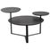 Mesa de Centro Para Sala de Estar 3 em 1 Pés Metálicos Dari A03 Nero Preto - Lyam Decor