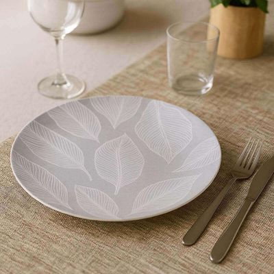 Conjunto 12 Pratos Rasos Tramontina Arbo 25cm em Porcelana Decorada Cozinha Mesa Posta