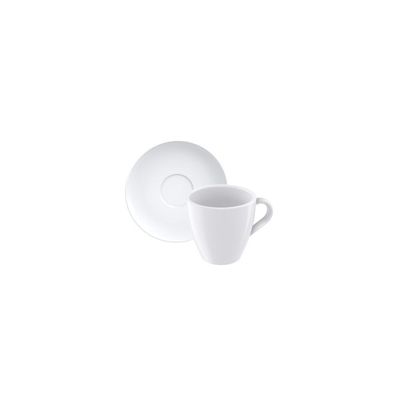 Kit Xícara E Pires De Cappuccino Tramontina Paola Em Porcelana 200 Ml 12 Peças
