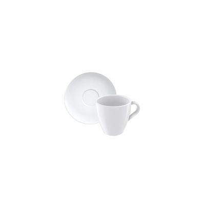 Kit Xícara E Pires De Cappuccino Tramontina Paola Em Porcelana 200 Ml 12 Peças