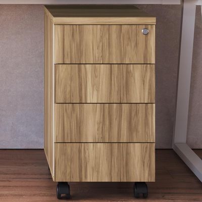 Gaveteiro 4 Gavetas Office 36 Cm 25908 Artesano Nogal Sevilha